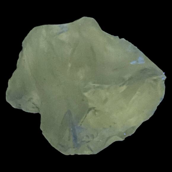 Clear White Swirl Art Glass Cullet Glowing Manganese Slag Glass #5GL64 - Picture 1 of 6